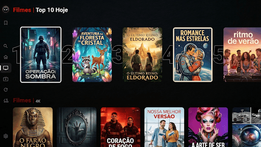 Player do Lumus Player na TV